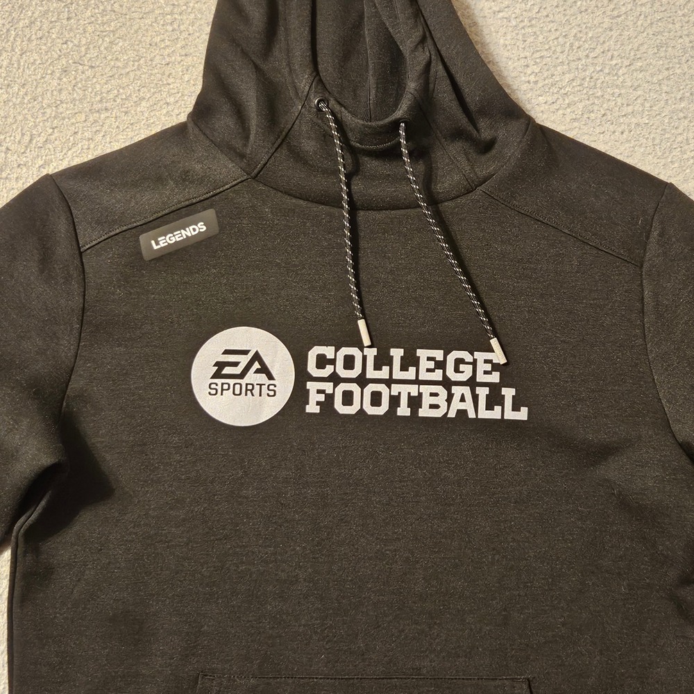 Legends EA Sports College Football Hoodie Mens Small Black Athletic Sweatshirt